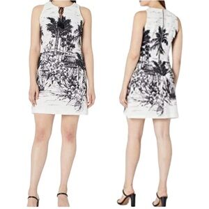 Julian Taylor Palm Tree Shift Dress
